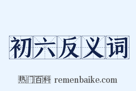 初六反义词是什么意思的图片